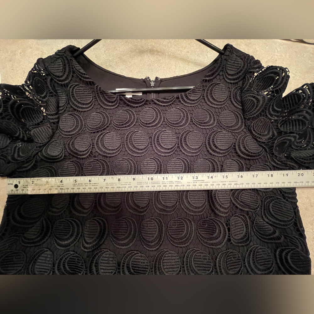 RSVP by Talbots Black Lace Sheath Dress Size 14 - Picture 10 of 12